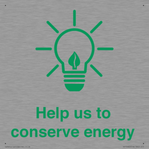 Help us to conserve energy 